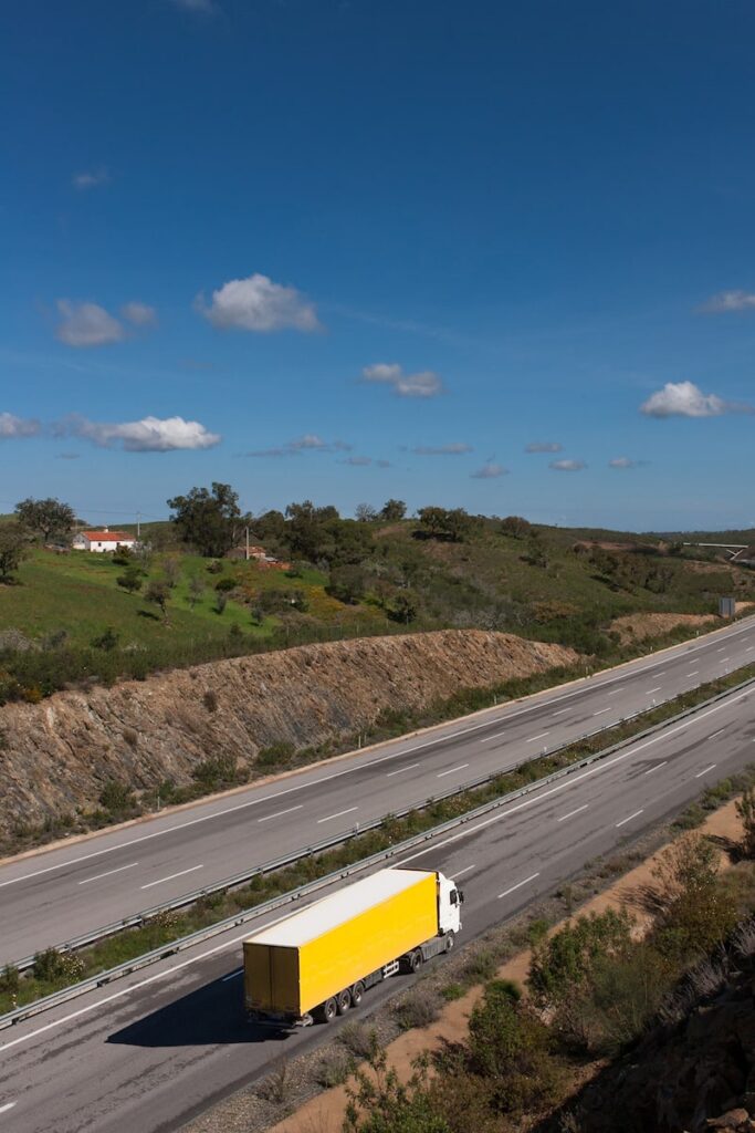 view of motorway with yellow truck 2021 08 26 18 24 26 utc min